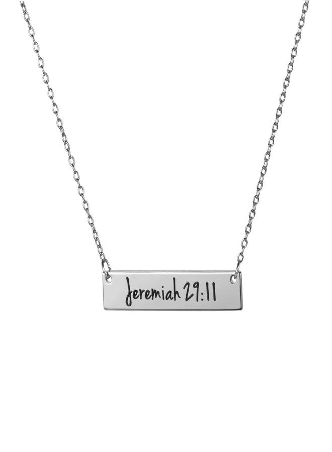 Memgift Christian Bar 𝐍𝐞𝐜𝐤𝐥𝐚𝐜𝐞 Bible Verse Faith Jewelry Baptism Birthday 𝐆𝐢𝐟𝐭 𝐟𝐨𝐫 𝐖𝐨𝐦𝐞𝐧 Sister - Image 1