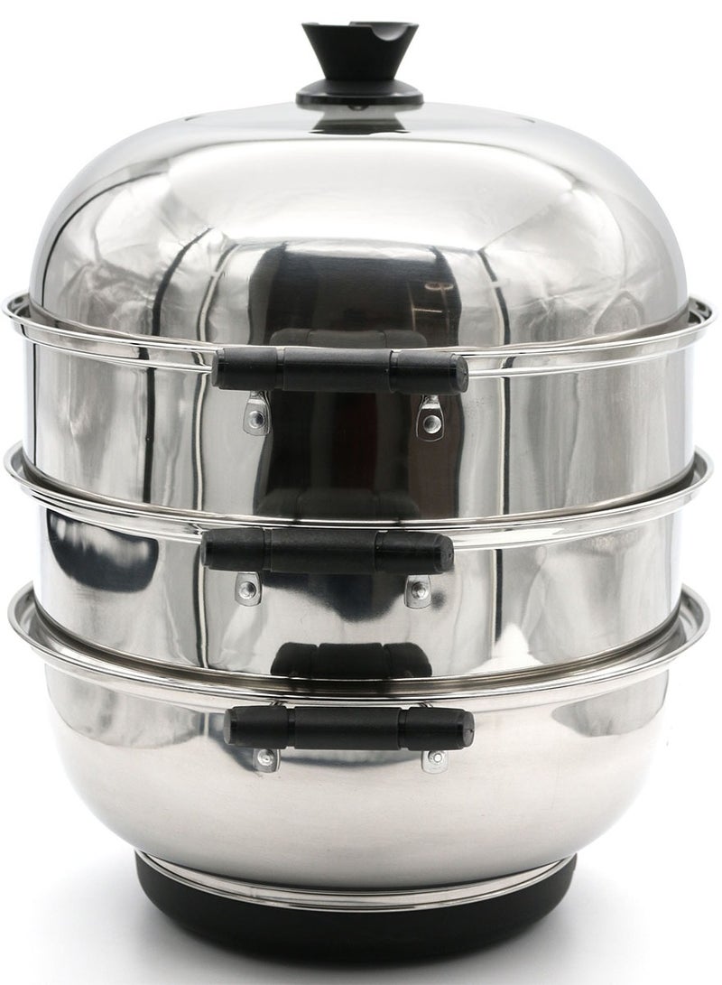 جريس غريس الكهربائية متعددة الوظائف الفولاذ المقاوم للصدأ 3 طبقات الغذاء باخرة الكهربائية مومو باخرة الأرز باخرة المعكرونة باخرة الخضار باخرة للمنزل - Image 4