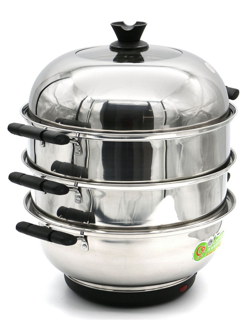 جريس غريس الكهربائية متعددة الوظائف الفولاذ المقاوم للصدأ 3 طبقات الغذاء باخرة الكهربائية مومو باخرة الأرز باخرة المعكرونة باخرة الخضار باخرة للمنزل - Image 5