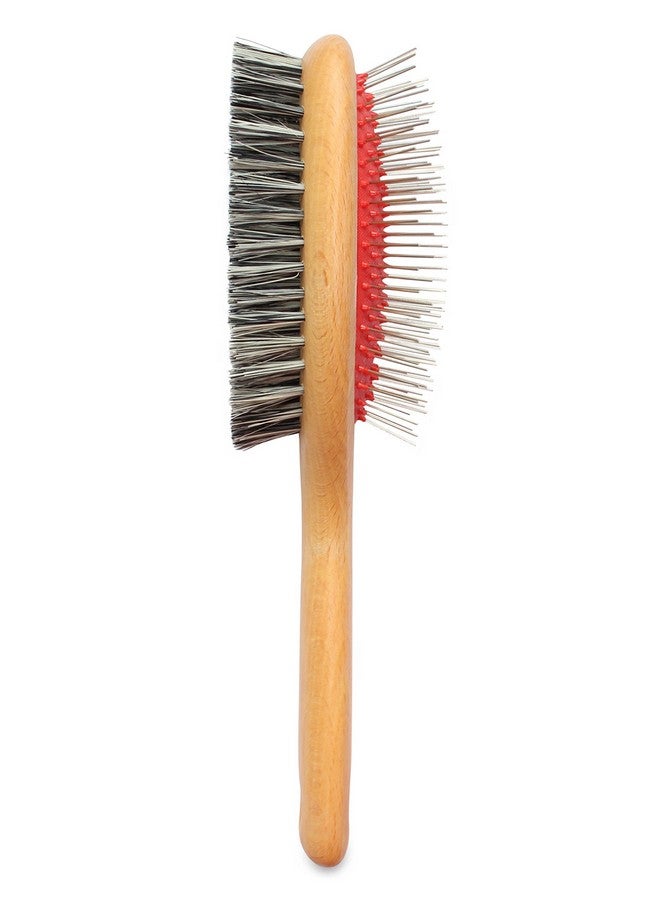 Mars Coat King Mars Professional 1" Pin and Bristle Mane and Tail Brush for Horses, Stainless Steel, Nylon Bristle, Wooden Handle, Made in Germany - Image 3