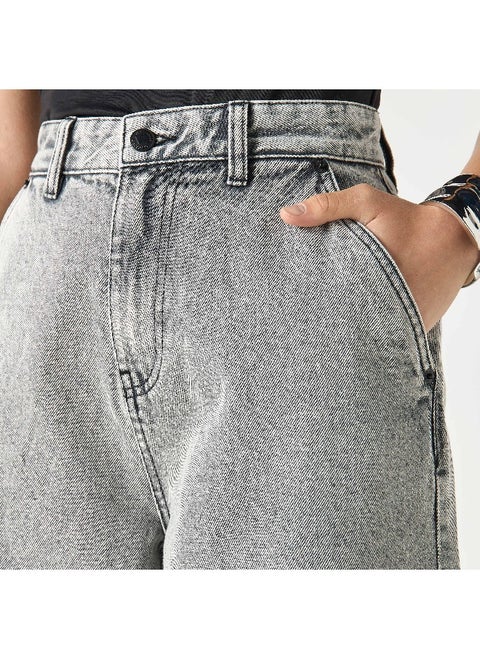 Lee Cooper Balloon Fit Jeans with Button Closure