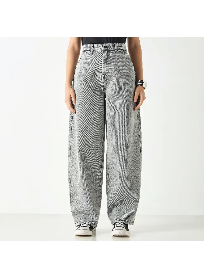 Lee Cooper Lee Cooper Balloon Fit Jeans with Button Closure