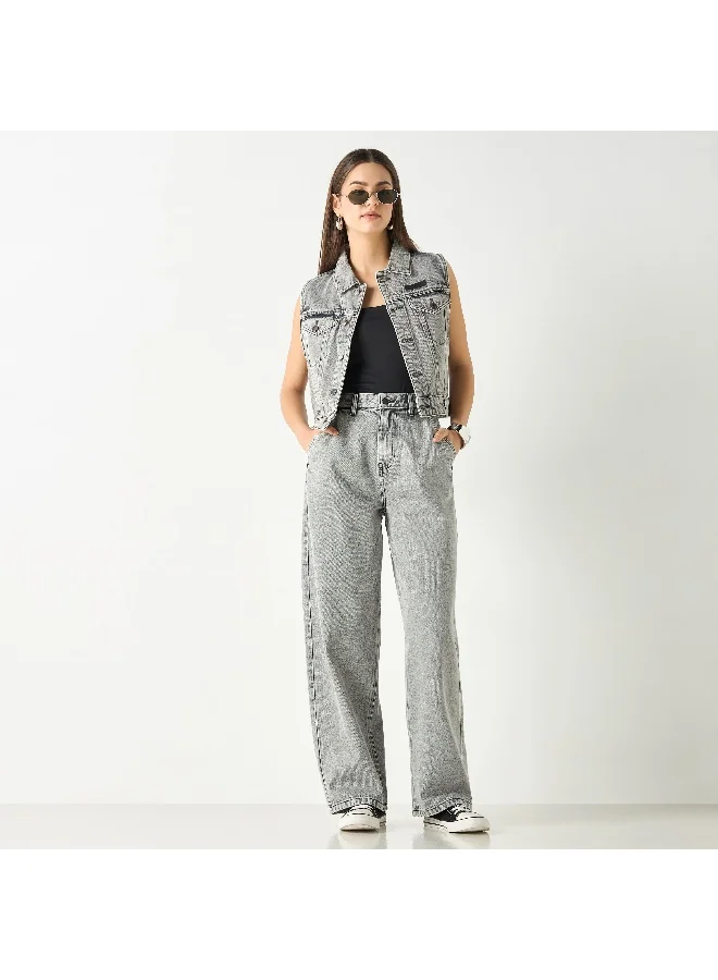 Lee Cooper Lee Cooper Balloon Fit Jeans with Button Closure