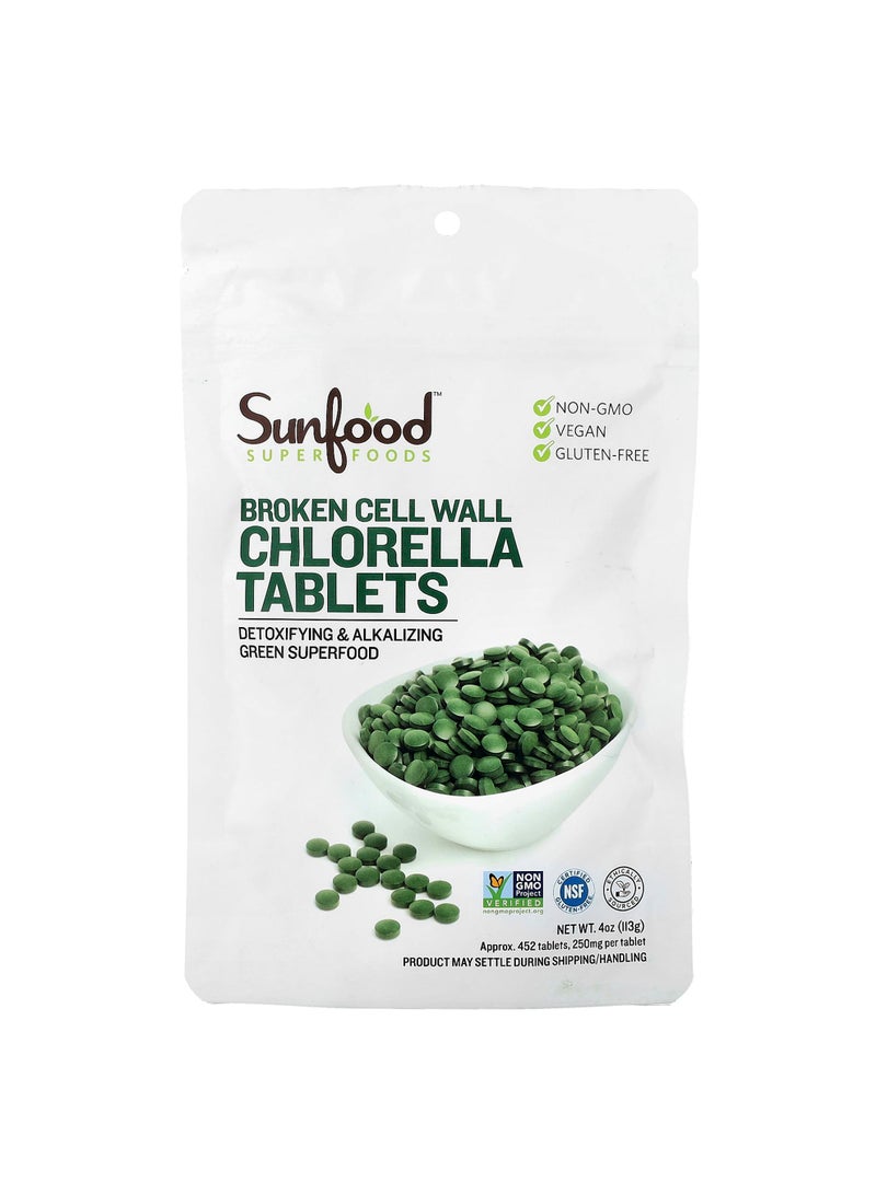 Broken Cell Wall Chlorella Tablets, 452 Tablets, 4 oz (113 g)