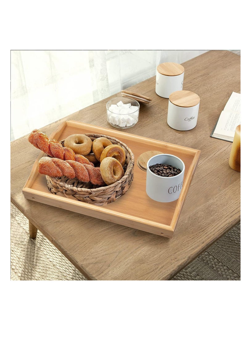 Foldable Bed Tray Table Serving Trays Bamboo Bed Table with Folding Legs 50x27x24cm Tea Bed Tray Table Laptop Bed Table Lap Standing Desk with Handles Breakfast Tray for Sofa Eating, Drawing