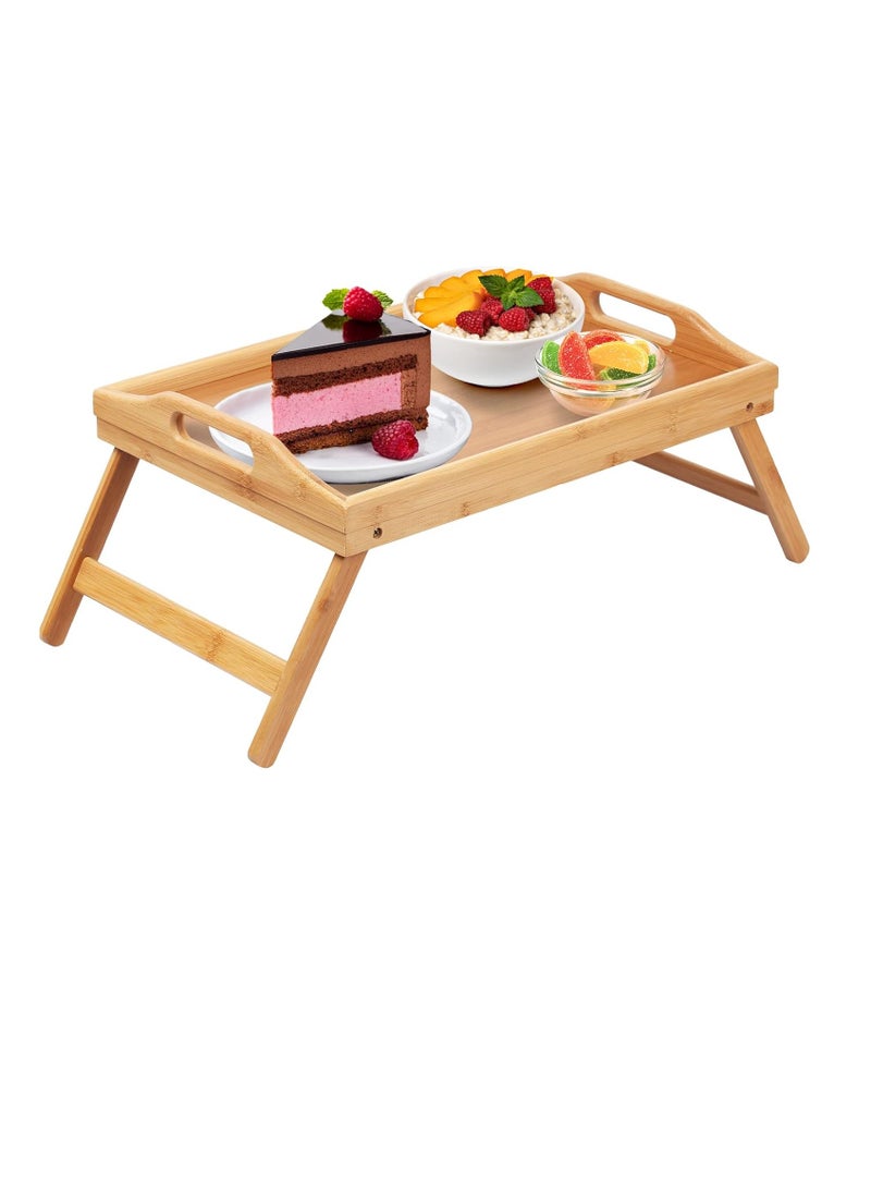 Foldable Bed Tray Table Serving Trays Bamboo Bed Table with Folding Legs 50x27x24cm Tea Bed Tray Table Laptop Bed Table Lap Standing Desk with Handles Breakfast Tray for Sofa Eating, Drawing - pzsku/Z0176B91D5873271F0E65Z/45/_/1698887062/d6a10b38-91ee-47a6-86f9-334e718ff632