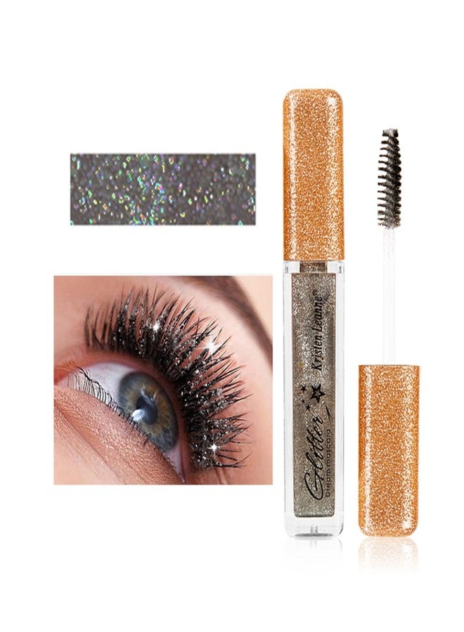 MIESCHER Black Mascara for Eyelashes,Colorful Mascara Waterproof Long Lasting Eye Lash Mascara Shiny Sparkle Diamond Mascara Smudgeproof Lengthening,Curling,Volume Color Glitter Mascara Makeup Party Stage Use - Image 1