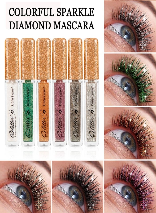 MIESCHER Black Mascara for Eyelashes,Colorful Mascara Waterproof Long Lasting Eye Lash Mascara Shiny Sparkle Diamond Mascara Smudgeproof Lengthening,Curling,Volume Color Glitter Mascara Makeup Party Stage Use - Image 4