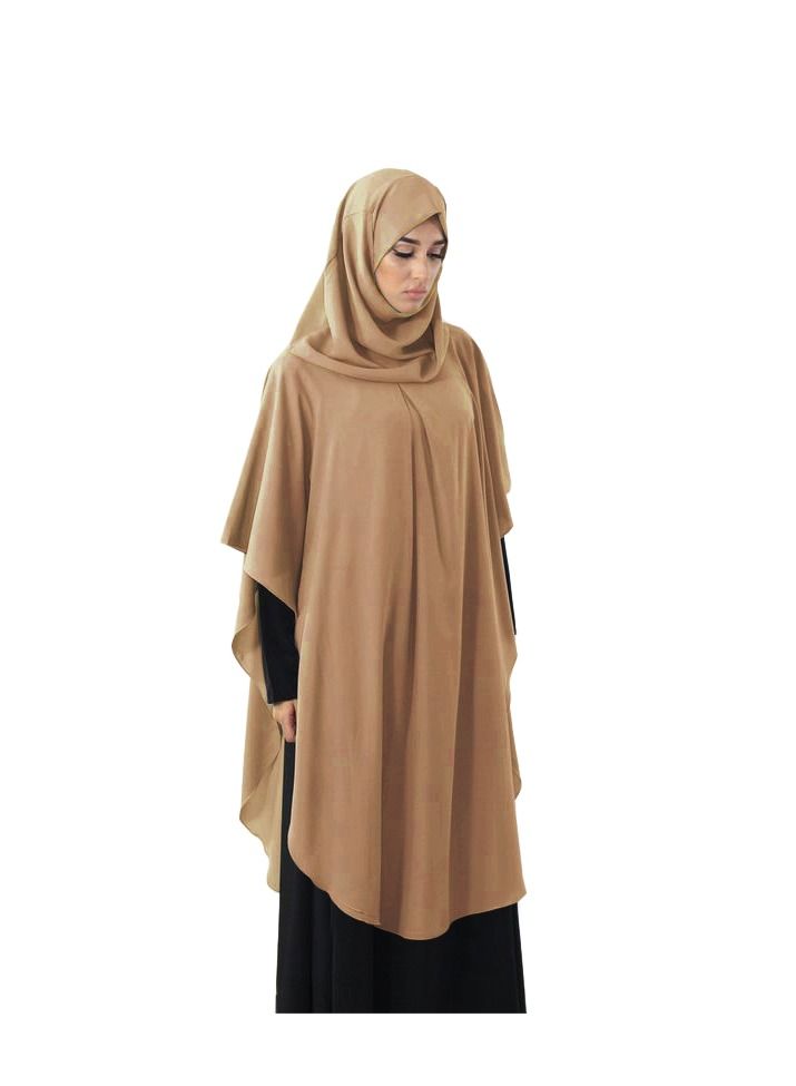 Long Sleeves Hijab Beige - Image 1
