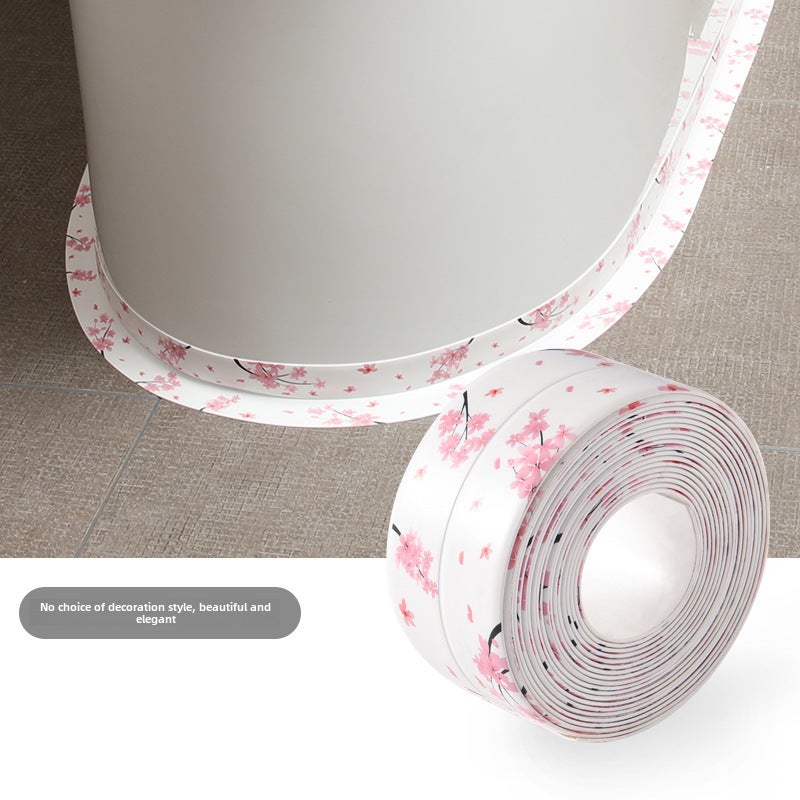 Generic Waterproof Mildewproof Sealing Tape for Bathroom "Romantic cherry blossom" 3.8cm wide waterproof glue 