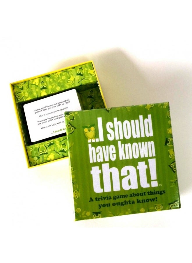 Generic - I Should Have Known That! Board Games-Color:Green Tree I Should Have Known Tha - Image 1