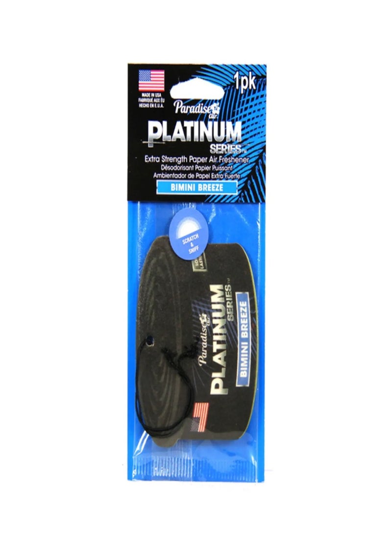 Paradise معطر هواء ورقي معلق من سلسلة بلاتينيوم يدوم طويلاً برائحة بيميني بريز - Image 1