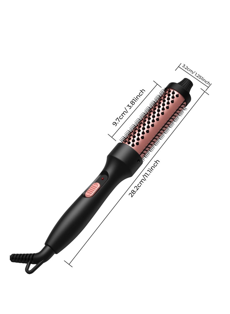 عام فرشاة حرارية، مكواة تجعيد الشعر الكهربائية الدائرية، مكواة تجعيد الشعر ذات الأدوات الساخنة، فرشاة تجعيد الشعر ذات الأيونات السالبة، فرشاة حرارية مستديرة، أدوات تصفيف الشعر الاحترافية، أسود - Image 2