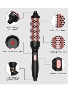 General hermal Brush,Electric Heated Round Hair Curler,Hot Tools Curling Iron,Negative Ion Hair Curling Lronvolumizing Brush,Thermal Round Brush,Professional Hair Styling Tools, Black  - Image 4