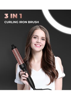 General hermal Brush,Electric Heated Round Hair Curler,Hot Tools Curling Iron,Negative Ion Hair Curling Lronvolumizing Brush,Thermal Round Brush,Professional Hair Styling Tools, Black  - Image 5