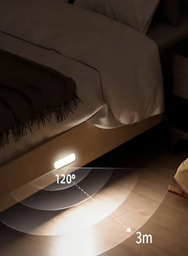 ارواق ضوء ليلي ذكي LED بمستشعر حركة – قابل لإعادة الشحن عبر USB، قابل لتعديل الإضاءة، تثبيت مغناطيسي، كشف بزاوية واسعة 120° | مثالي لغرف النوم، الممرات، الخزائن، والحمامات - Image 5