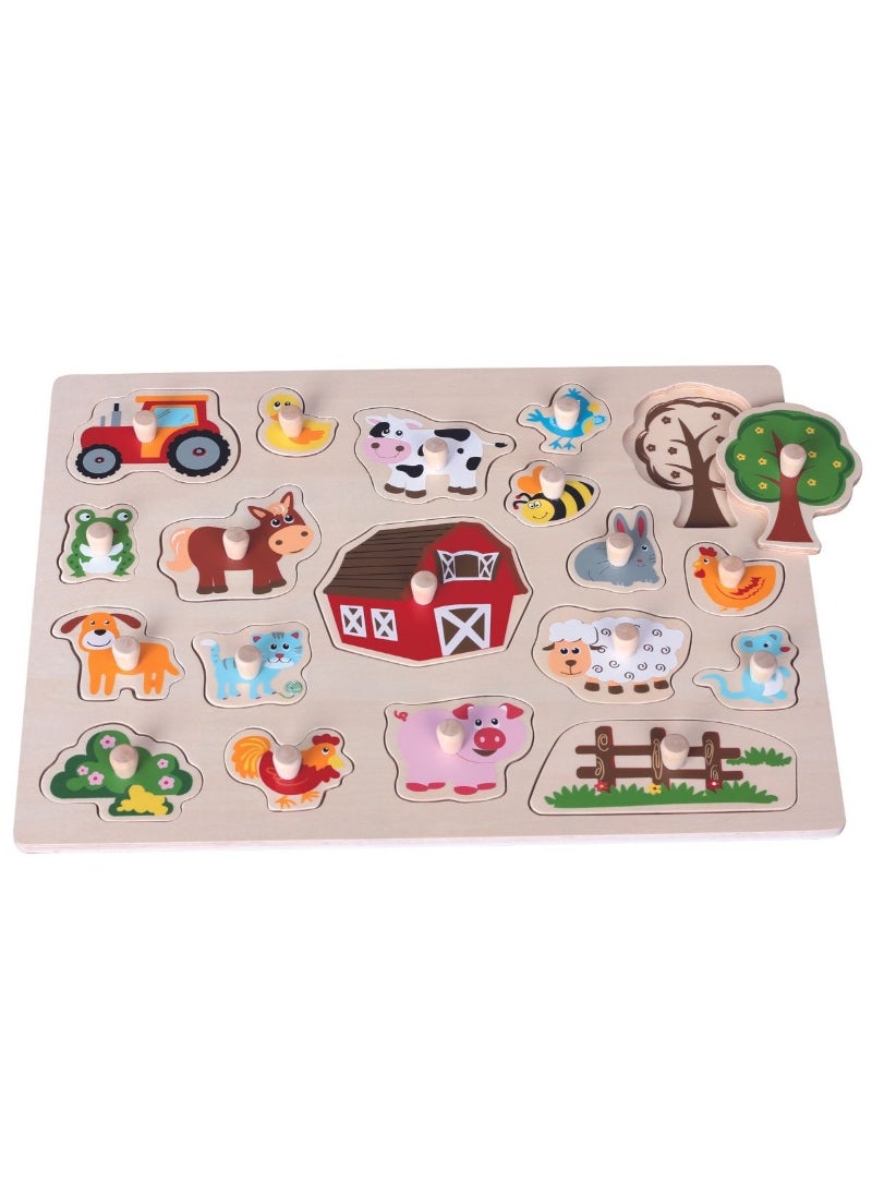 Lelin Farm Peg Puzzle Big