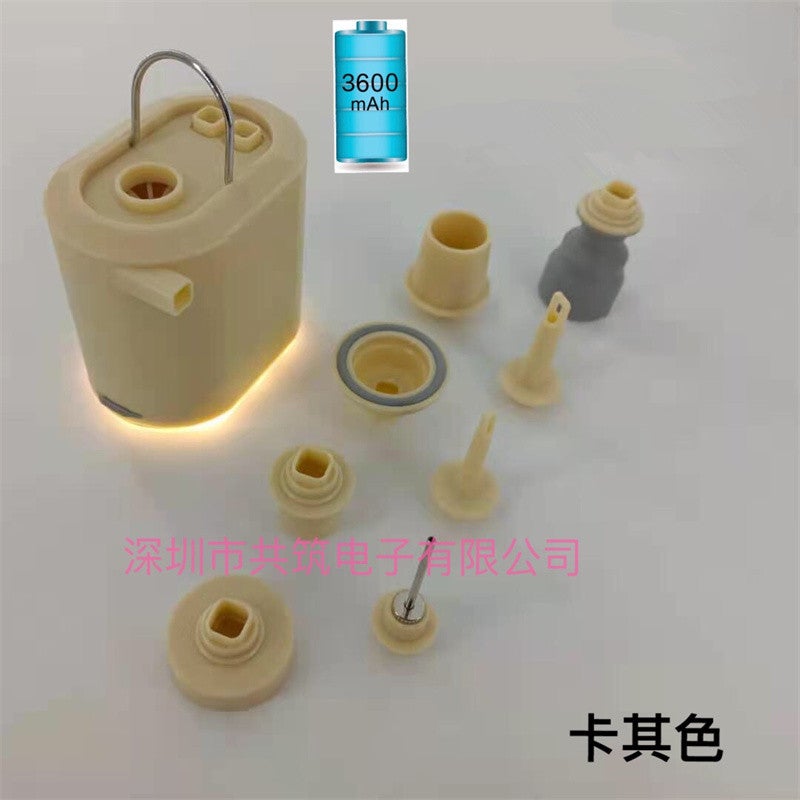 Dual-Use Electric Air Vacuum Pump khaki 3600 mA battery 