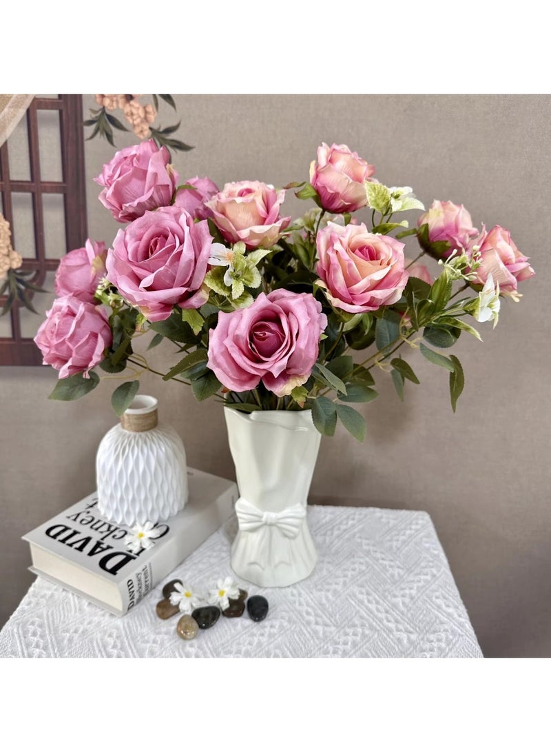 Huitich Artificial Flower Decor for Home, Parties, and Weddings Light Brown  - Image 2