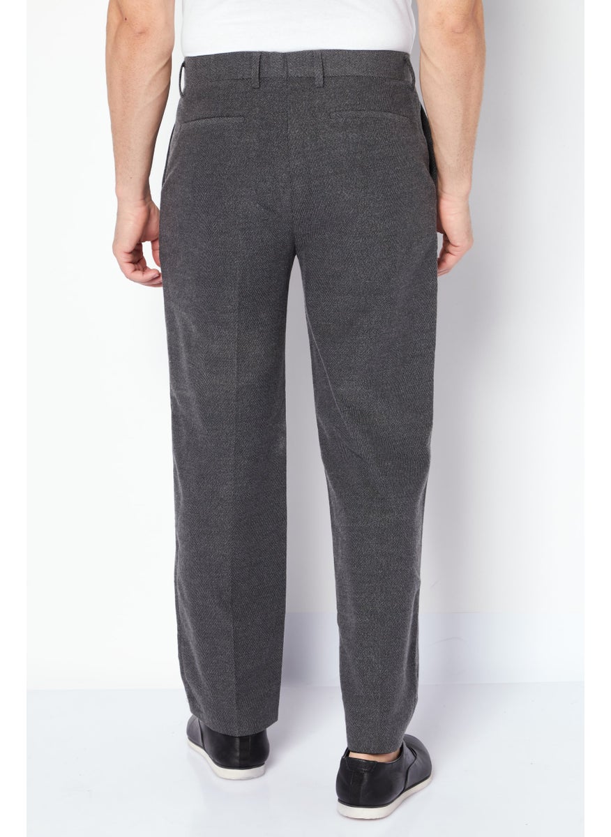 Selected Homme Men Straight Fit Micro Stripe Print Regular Inseam Dress Pants, Charcoal  - Image 4