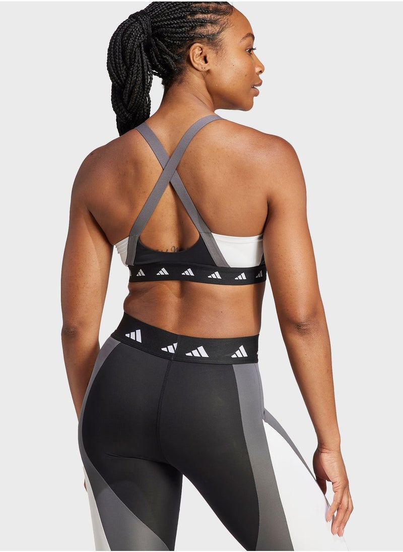 Adidas - Powerimpact Training Medium-Support Techfit Colorblock Bra - Image 1