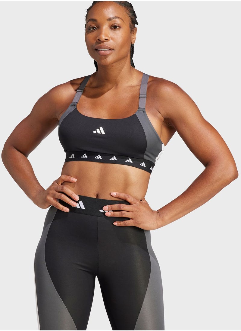 Adidas - Powerimpact Training Medium-Support Techfit Colorblock Bra - Image 1