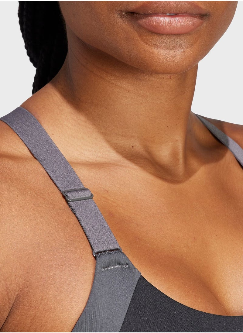 Adidas - Powerimpact Training Medium-Support Techfit Colorblock Bra - Image 1