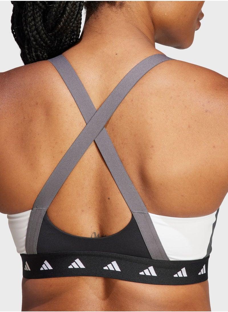 Adidas - Powerimpact Training Medium-Support Techfit Colorblock Bra - Image 1