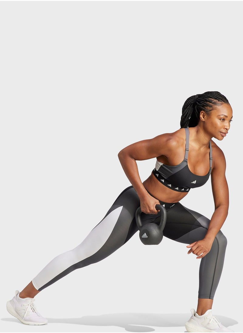 Adidas - Powerimpact Training Medium-Support Techfit Colorblock Bra - Image 1