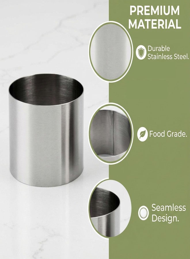 KGCGJVB 3Pcs Cake Ring Mold 2 Inch Dessert Round Molds for Baking Cookies Biscuits Circles Cutters Stainless Steel Mini Cake Pastry Cutter Food Cooking Baking Tools - Image 2