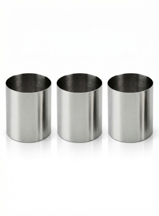 KGCGJVB 3Pcs Cake Ring Mold 2 Inch Dessert Round Molds for Baking Cookies Biscuits Circles Cutters Stainless Steel Mini Cake Pastry Cutter Food Cooking Baking Tools - Image 1