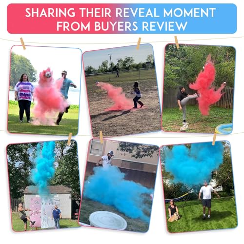 Heboland Gender Reveal Soccer Ball with Powder, Revelacion de Sexo de Bebe 2 Big Bags of Pink and Blue Gender Reveal Powder for Boy or Girl Baby Gender Reveal Ideas - Image 2