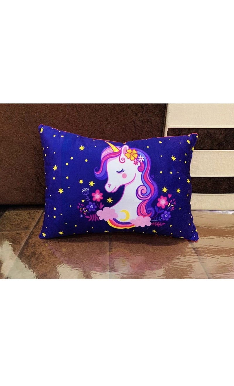 FASSCETE Velvet Kids Cartoon Friend Cartoon Printed, Fiber Filled Baby Pillow (Small, 12x18 inches, Multicolour, up to 4 Years Old) - Image 2