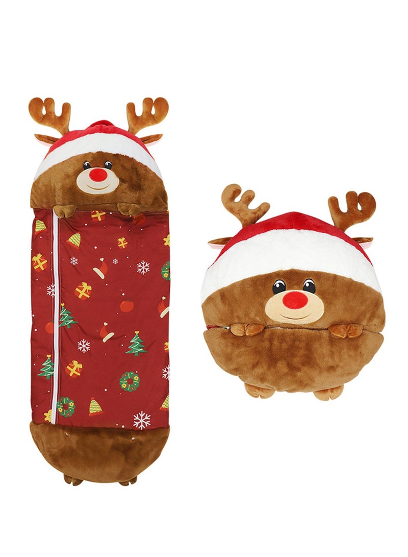 Children's sleeping bag Cartoon animal sleeping bag Children's quilted anti-kick sleeping bag Storage children's sleeping bag  - Image 1