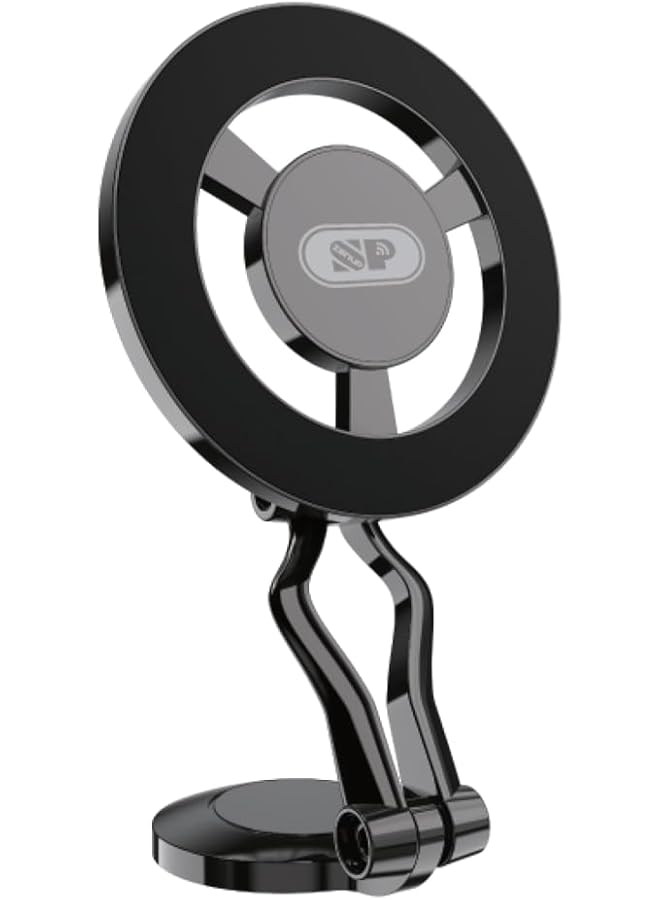 iSNUP Magnetic Phone Holder For Car With Metal Ring, Car Dashboard, 360° Rotation, Adjustable Double Folding Arms, Strong Magnet, Stable Car Mount For Iphones, Galaxy, Huawei, And Others - Image 1