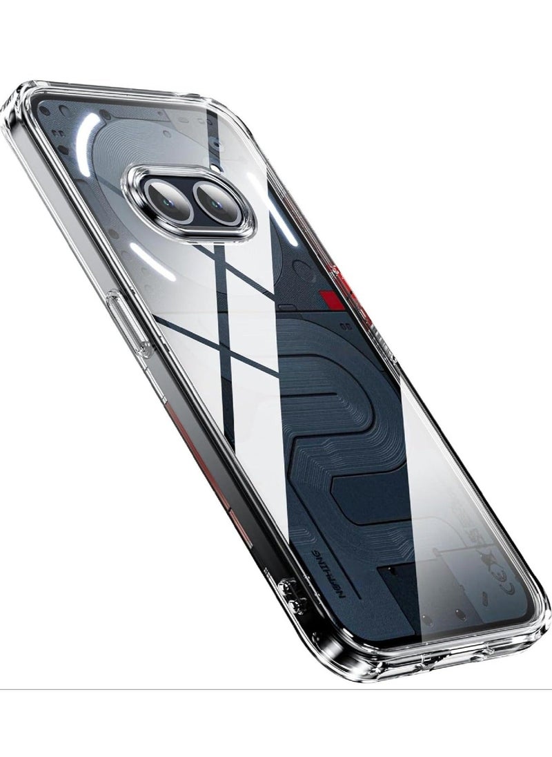جراب هاتف لهاتف Nothing Phone (2a)، جراب واقٍ شفاف رفيع من مادة الي كربونات الصلبة وغطاء TPU الناعم، جراب واقٍ مقاوم للصدمات لهاتف Nothing Phone (2a) - شفاف - Image 1