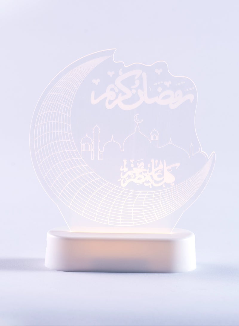 Hilalful HILALFUL Ramadan Kareem Crescent Stand | Suitable for Living Room, Bedroom and Outdoor | Perfect Festive Gift for Home Decoration in Ramadan, Eid, Birthdays, Weddings, Housewarming | Battery Operated - Image 2
