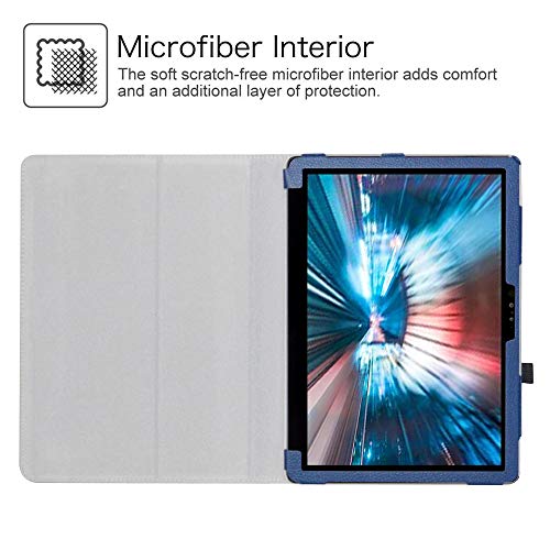 LiuShan Compatible with Dell Latitude 7200/7210 2-in-1 Tablet Case, PU Leather Slim Folding Stand Cover for 12.3" Tablet, Blue - Image 3