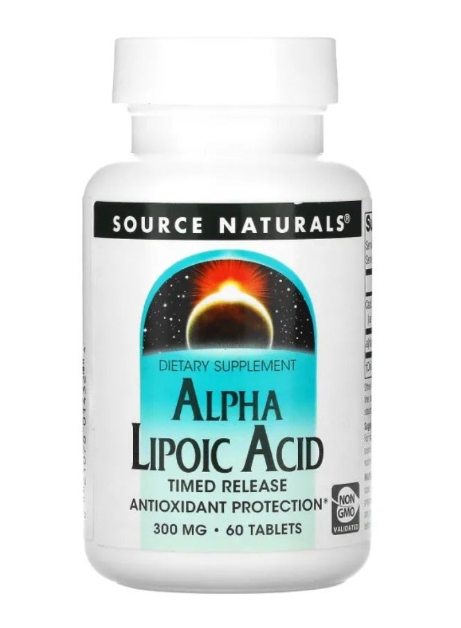سورس ناتشورالز حمض ألفا ليبويك - ٣٠٠ ملغ، ٦٠ قرصًا | دعم مضاد للأكسدة وطاقة خلوية - Image 1
