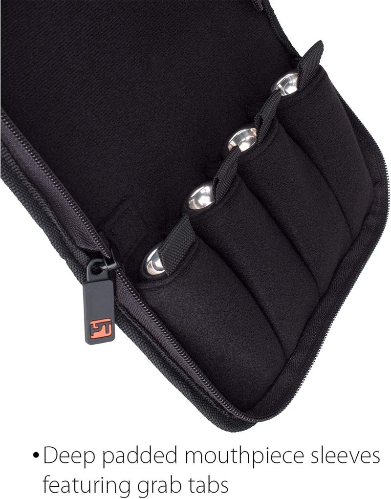 ProTec Trumpet/Small Brass Multiple (4-Piece) Nylon Mouthpiece Pouch with Zipper Closure, Model A221ZIP - Image 4