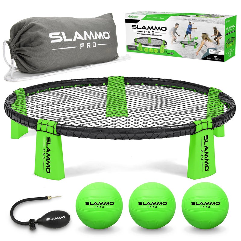 مجموعة GoSports SLAMMO PRO الجديدة والمحسّنة مع 3 كرات PRO ومضخة وحقيبة حمل