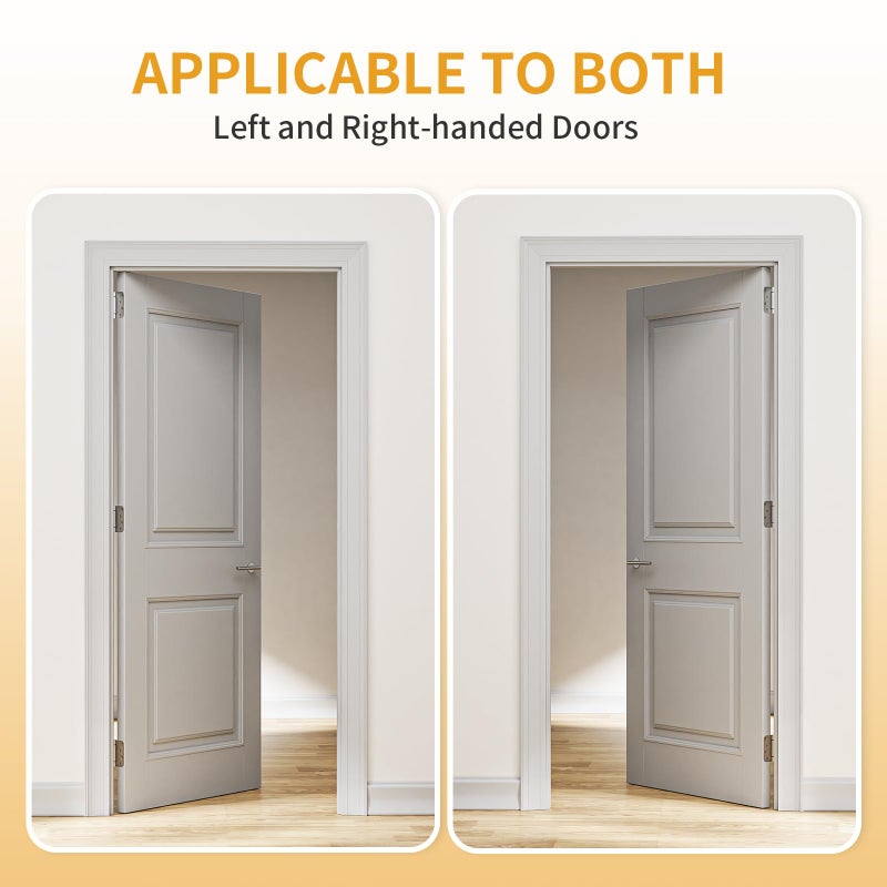 Luxbaro 3 Pack Self Closing Door Hinges, 4 Inch Spring Loaded Door Hinges, Adjustable Tension for Garage, Front Door, Back Door, for Left and Right Hand Door, 5/8'' Radius Corners, UL Listed - Image 4