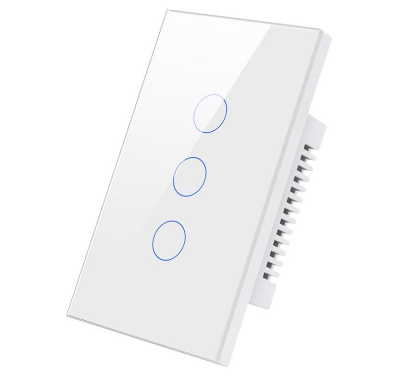 Tuya Smart Zigbee 3 Gang Light Touch Switch Works with Alexa and Google Home - Image 1