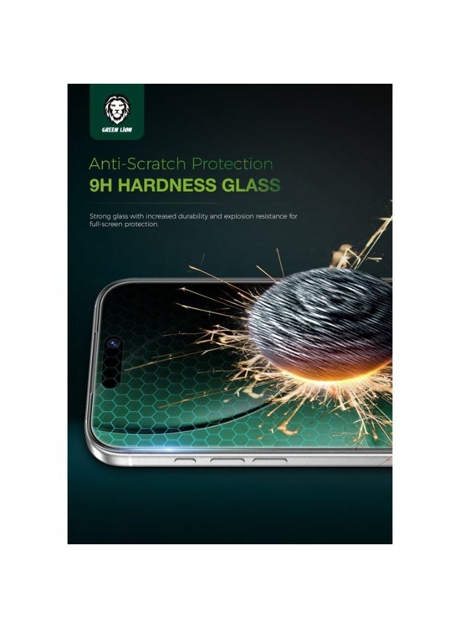 جرين ليون واقي شاشة iPhone 17 Pro Max / سيليكون ثلاثي الأبعاد مع زجاج عالي الدقة / رؤية جانبية محجوبة / مضاد للخدش - حافة سوداء / الخصوصية - Image 3