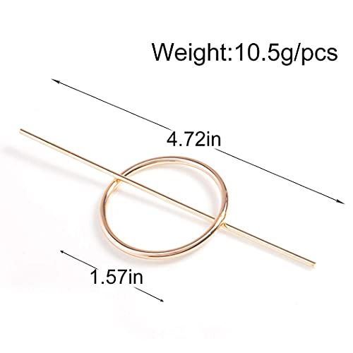Dreamin Dreamyn Round Hair Clips Hollow Circle Hair Barrettes Fashion Geometric Hairpins Minimalist Hair Accessories Hair Jewelry for Women (Gold) - Image 4
