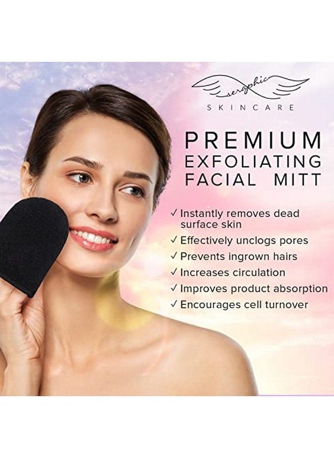 Seraphic Skincare - Korean Exfoliating Mitt Facial Exfoliating Scrub Exfoliator Gloves Face Cleaning Mitten Self Exfoliator Glove Chemicalfree Exfoliation Dead Skin Remover Acne Prevention - Image 1