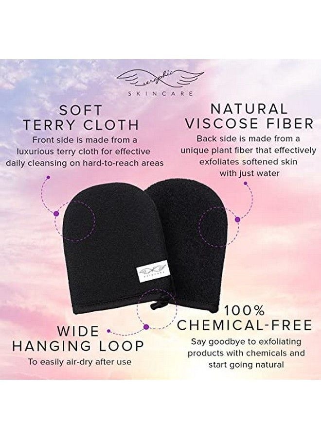 Seraphic Skincare - Korean Exfoliating Mitt Facial Exfoliating Scrub Exfoliator Gloves Face Cleaning Mitten Self Exfoliator Glove Chemicalfree Exfoliation Dead Skin Remover Acne Prevention - Image 1