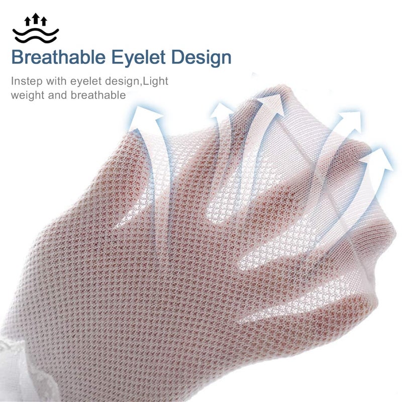 Looching 4 Pairs Toddler Baby Girls Lace Princess Socks Cotton Ruffled Solid Ankle Socks White 1-4T - Image 2