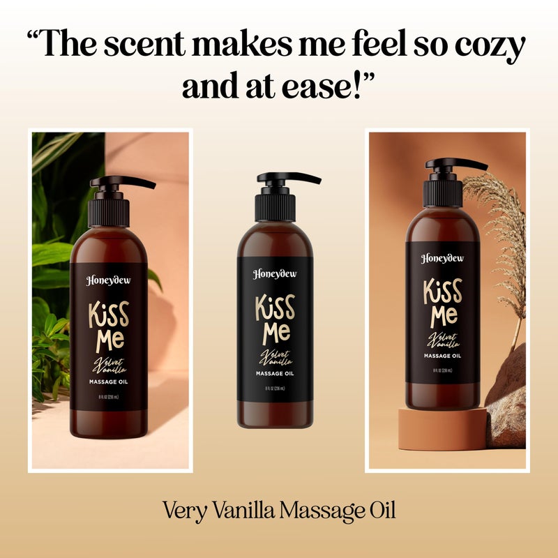 Maple Holistics Vanilla Sensual Massage Oil for Couples - Relaxing Full Body Massage Oil for Date Night with Moisturizing Coconut and Sweet Almond Oil - Vegan Non Staining Non Greasy Silky Smooth Gliding Formula - Image 2