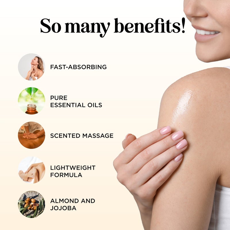 Maple Holistics Vanilla Sensual Massage Oil for Couples - Relaxing Full Body Massage Oil for Date Night with Moisturizing Coconut and Sweet Almond Oil - Vegan Non Staining Non Greasy Silky Smooth Gliding Formula - Image 3